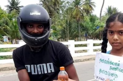 In Tamil Nadu's Tiruvarur, This Class 10 Girl Gives Free Petrol To Helmet Wearers