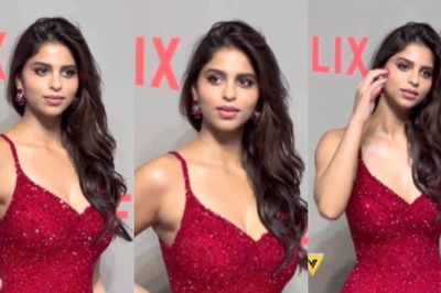 The Archies: Suhana Khan Looks Ethereal In A Sequin Red Gown At Film Screening, Video Goes Viral