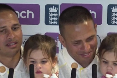 'Stop Swiping': Usman Khawaja's Daughter Steals The Show as She Scrolls Through a Journalist's Camera During Press Conference; Watch Video