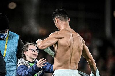 Cristiano Ronaldo Gives Shirt to 11-year-old Girl Who Invaded Pitch, Wins Hearts on Social Media