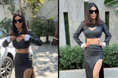 Sexy! Mouni Roy Raises The Temperature In Black Slit Skirt And Tube Top; Watch Hot Video