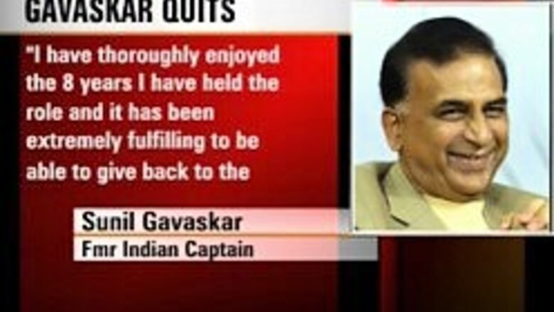Gavaskar bats for Tests in his last innings for ICC