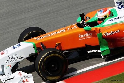 Force India collect tyre information on day 2 of testing