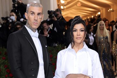 Met Gala: Newlyweds Kourtney Kardashian, Travis Barker Lock Lips on Red Carpet in Matching Outfits