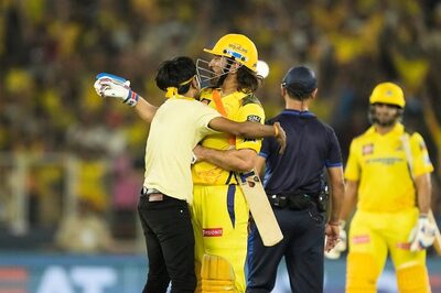 Watch: Fan Breaches Security, Touches MS Dhoni's Feet And Gets a Hug Before Being Whisked Off