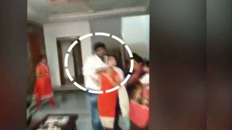 TRS Leader Srinivas Reddy Caught Beating, Dragging Wife on Camera