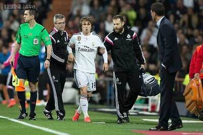 Real Madrid's Luka Modric has injured knee ligament