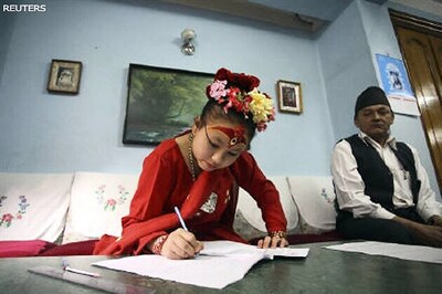 Nepal's living goddess writes board exam