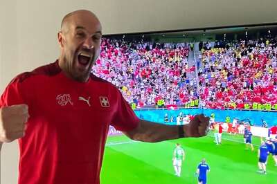 WWE’s Cesaro Celebrates after Switzerland Eliminate France in Euros 2020; Sheamus Joins In