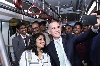 US Envoy Eric Garcetti Hops on Delhi Metro, Interacts With Passengers | WATCH