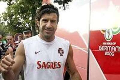 Luis Figo out of Germany match