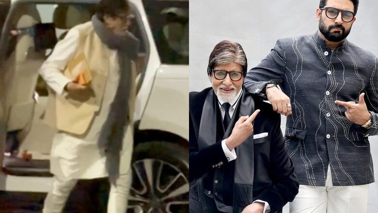 Amitabh Bachchan Leaves For Ayodhya Ahead of Ram Mandir Inauguration, Abhishek Bachchan Joins Him