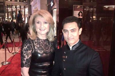 Snapshot: Superstar Aamir Khan poses with Arianna Huffington