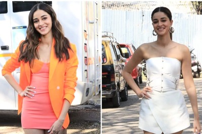 Ananya Panday Arrives on Bigg Boss 15 Set in White Off-Shoulder Dress, Changes into Pink-Orange to Promote Gehraiyaan