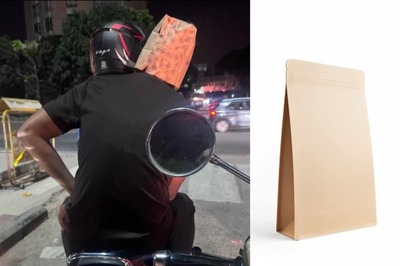 Peak Bengaluru: Pillion Rider Wearing Paper Bag as Helmet Has Netizens Quipping, 'Head Parcel?'