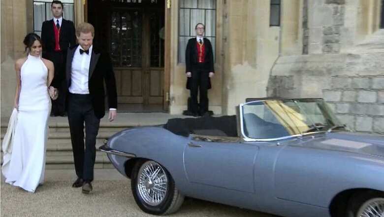 Royal Wedding: Prince Harry and Meghan Markle Drives Jaguar E-Type Zero to Reception [Video]