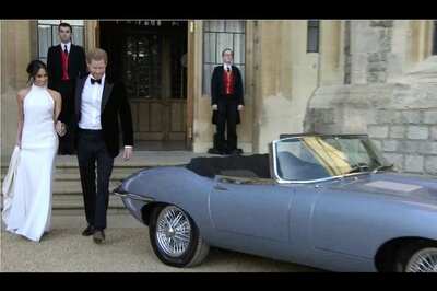 Royal Wedding: Prince Harry and Meghan Markle Drives Jaguar E-Type Zero to Reception [Video]