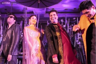 Watch: Manish Malhotra shakes a leg with Kareena Kapoor and Karan Johar on his niece's Sangeet