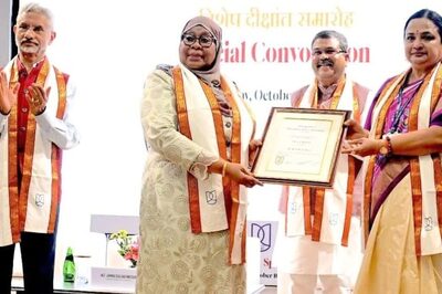 Tanzania’s Woman Prez Felicitated by JNU Ahead of Inauguration of First IIT Campus in Africa