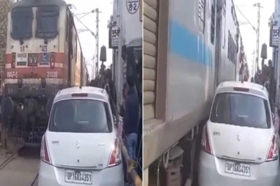 In Spine-Chilling Video, Car Avoids Collision With Incoming Train At Railway Crossing