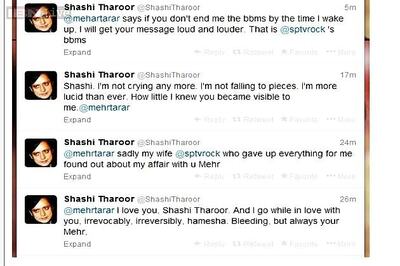 Shashi Tharoor's Twitter account hacked, bizarre love tweets sent to Pak columnist