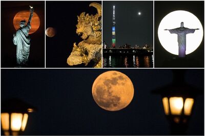 Lunar Eclipse 2021: Check Images of Super Blood Moon, Chandra Grahan from India, Around The World