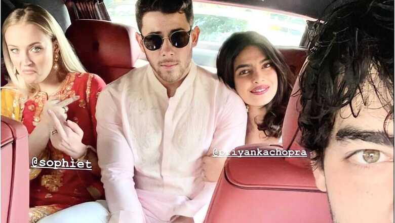 When Nick Jonas and Priyanka Chopra Drove to Their Pre-wedding Puja with Joe Jonas and Sophie Turner