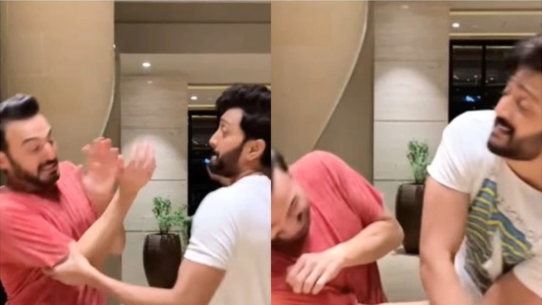 Riteish Deshmukh Beats Up Ayaz Khan for Slapping 'Aditi' Genelia D'Souza in Hilarious Reel