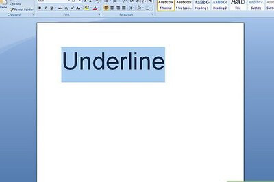 How to Underline