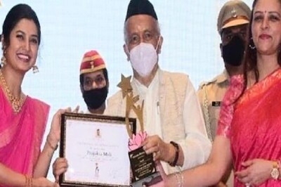 Actor Prajakta Mali Receives Kamala Rising Stars Award From Maharashtra Governor