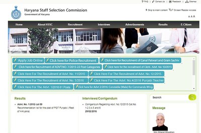 HSSC Recruitment Begins 1st Jan 2018; 282 Posts, Apply before 22nd Jan 2018