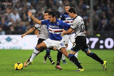 Sampdoria beat 10-man Atalanta 1-0 in Serie A