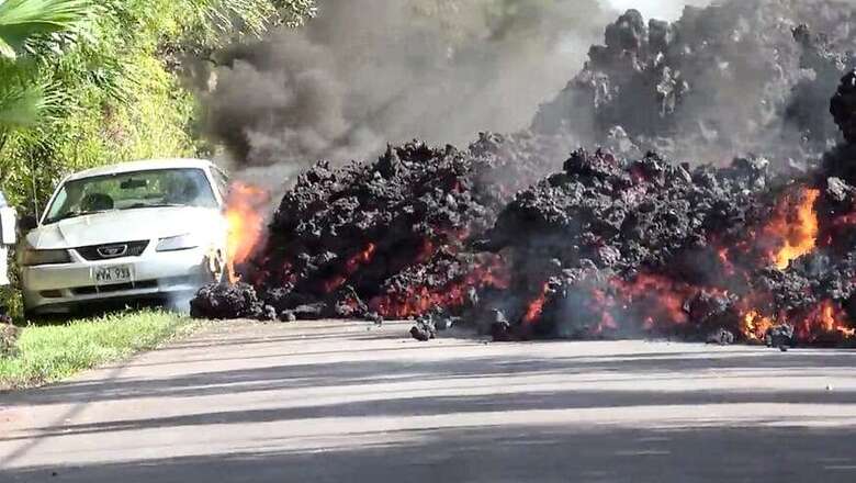 Watch Kilauea Volcanic Lava in Hawaii Engulf Ford Mustang Parked on Road [Video]