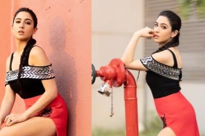 Sara Ali Khan is 'Smug as a Ladybug' in Sizzling Thigh-High Slit Outfit, See Hot Pics