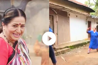 Marathi Actress Kishori Ambiye Shares BTS Video of Playing Badminton