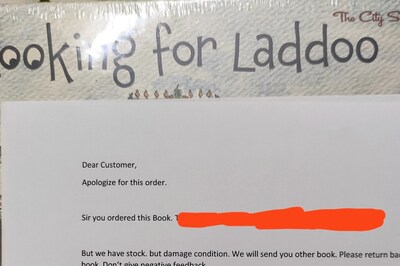 'Looking For Laddoo': Man Gets Random Book With Heartfelt Sorry Note Instead of Amazon Order