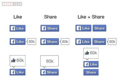 Facebook introduces new Like and Share buttons