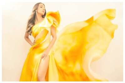 Malaika Arora is a Vision in High-Slit Satin Gown, See Pics