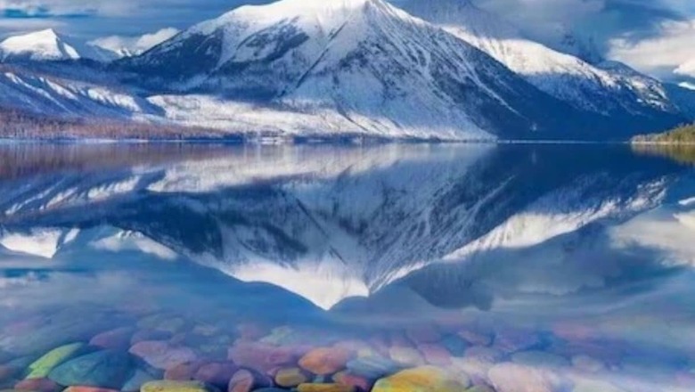 This Lake In USA's Glacier National Park Is Filled With Colourful Rocks
